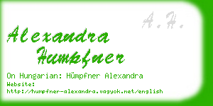 alexandra humpfner business card